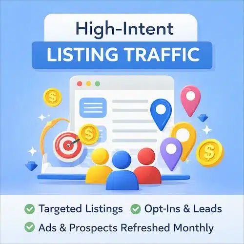 High-intent listing traffic service generating real leads and opt-ins from active online listings